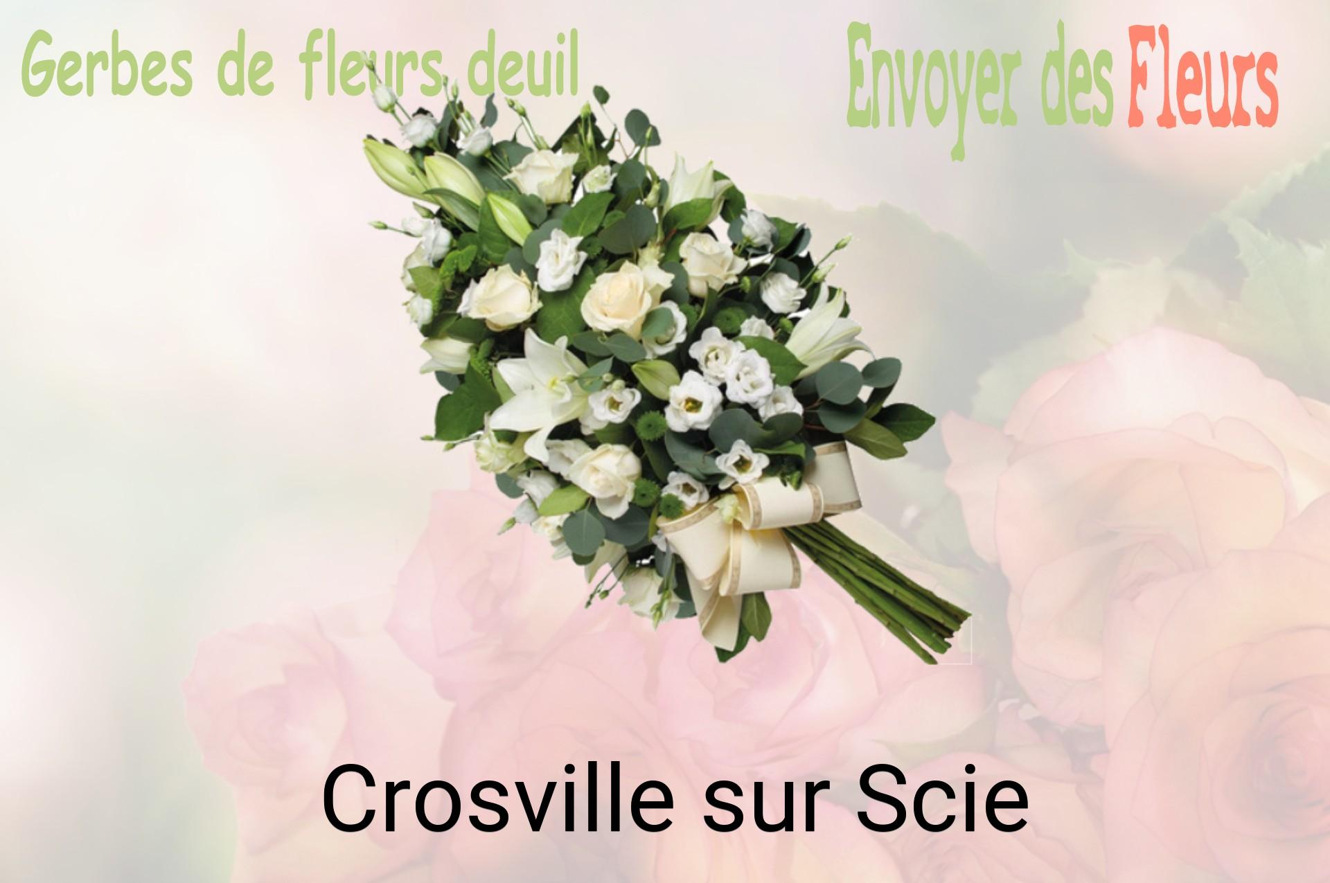 Gerbe de fleurs de deuil livrée à Crosville-sur-Scie